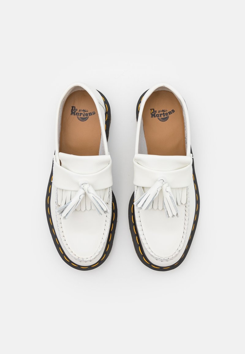 Dr. Martens White Leather Loafers with Fringe Dr Martens Adrian Tassel Loafer White Smooth – Baggins Shoes main image 2
