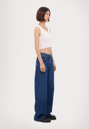 CROPPED POPPY TANK  - Top - white