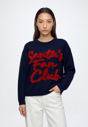 ONLY, ONLXMAS SNOWIE O NECK - Пуловер - naval academy