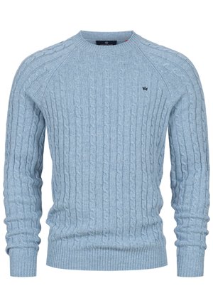 FLYNN CABEL CREW NECK - Svetrík - blue shadow mix