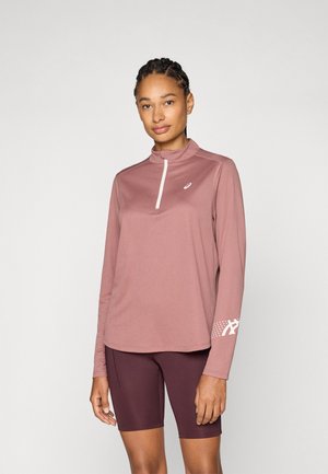 ICON 1/2 ZIP TOP - Long sleeved top - rubble red