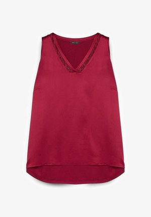 Fiorella Rubino, CON SCOLLO V E DETTAGLIO IN - Blouse - bordeaux