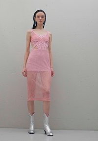 David Koma BONING OVERLAYER MIDI DRESS - Koktel haljina / svečana haljina - baby pink