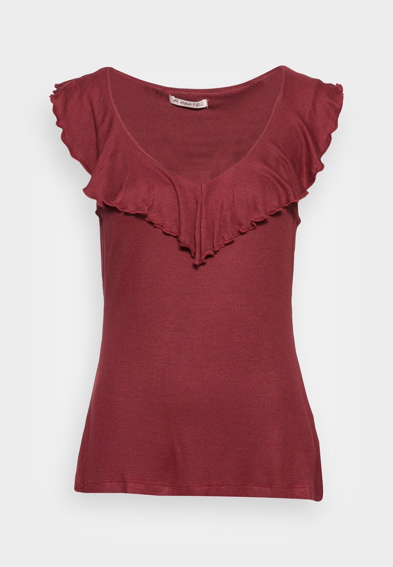 Damen T-Shirts | Anna Field Top dark red/dunkelrot - PX90380 Damen T-Shirts | Anna Field Top dark red/dunkelrot - PX90380