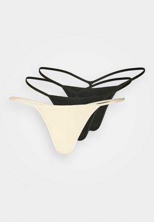 TINY INVISIBLE TANGA 3 PACK - Thong - black/frappe/black