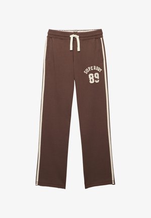 Superdry & Co, SUPERDRY ATHLETIC ESSENTIALS HOCKEY JOGGERS - Pantaloni sportivi - chestnut brown