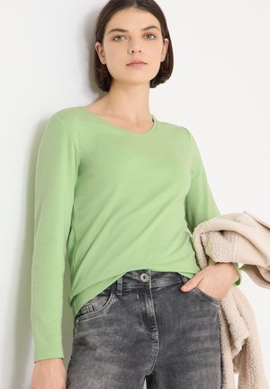 V-NECK  - Langarmshirt - grün