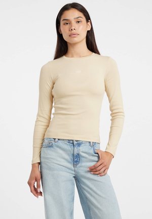 LOGOSTICKEREI - Maglietta a manica lunga - beige
