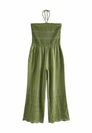 BRODERIE REGULAR FIT - Lühikeste varrukatega bodi - khaki green