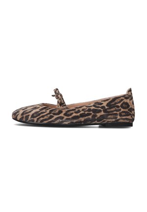 BETAR - Ankle strap ballet pumps - bruin