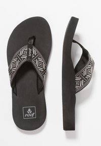 Reef SPRING  - Sandálias em T - black/white
