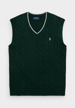 Polo Ralph Lauren CABLE-KNIT COTTON SLEEVELESS JUMPER - Jersey de punto - college green