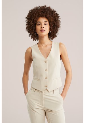 WE Fashion Brezrokavnik - beige