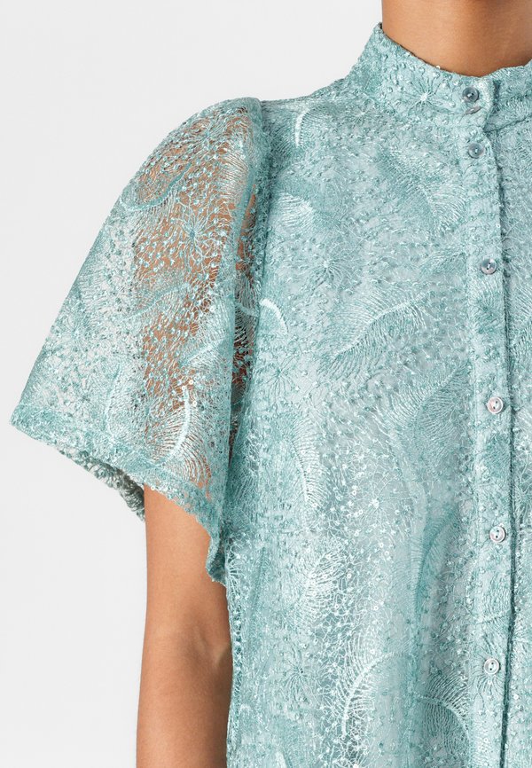 PALM PHILLY DRESS - Shirt dress - aqua3