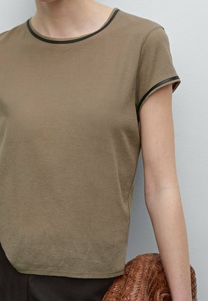 T-shirt basic - mottled brown