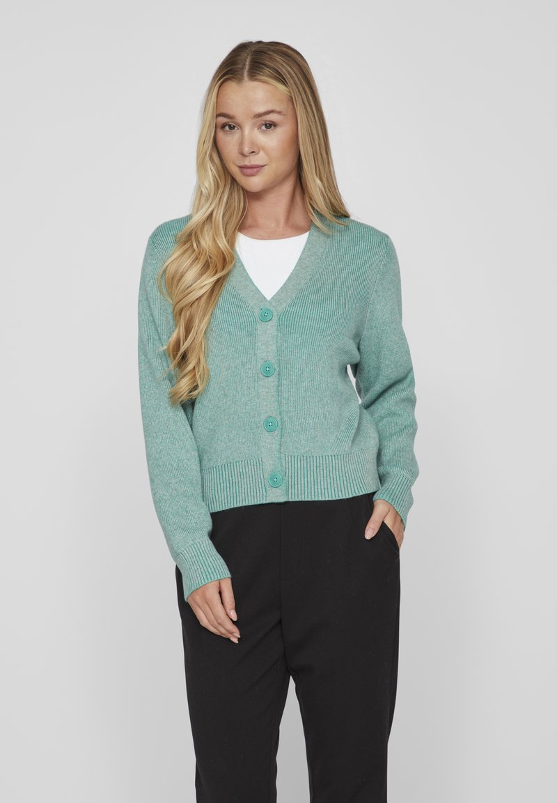 VILA VIRIL - Cardigan - green milieu