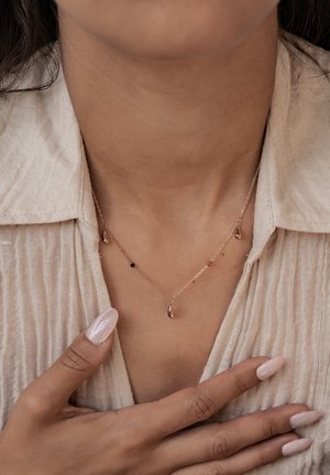 Hey Happiness, RAINDROP SPARKLE - Necklace - rose gold-coloured