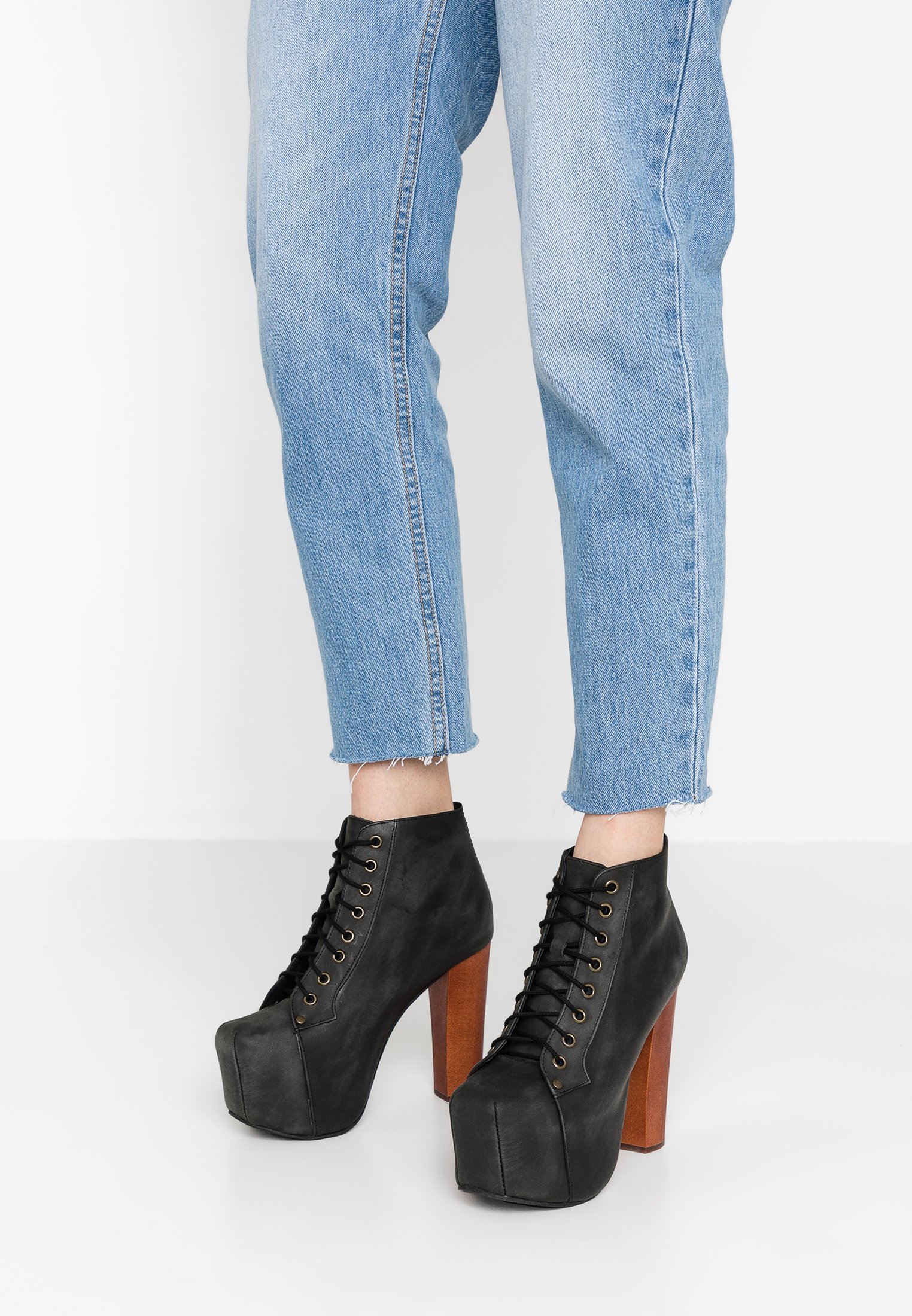 Jeffrey Campbell Schnürstiefelette - black/schwarz - Zalando.de