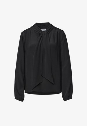 Street One, LONG-SLEEVE BLOUSE WITH BOW DETAIL - Bluse - black