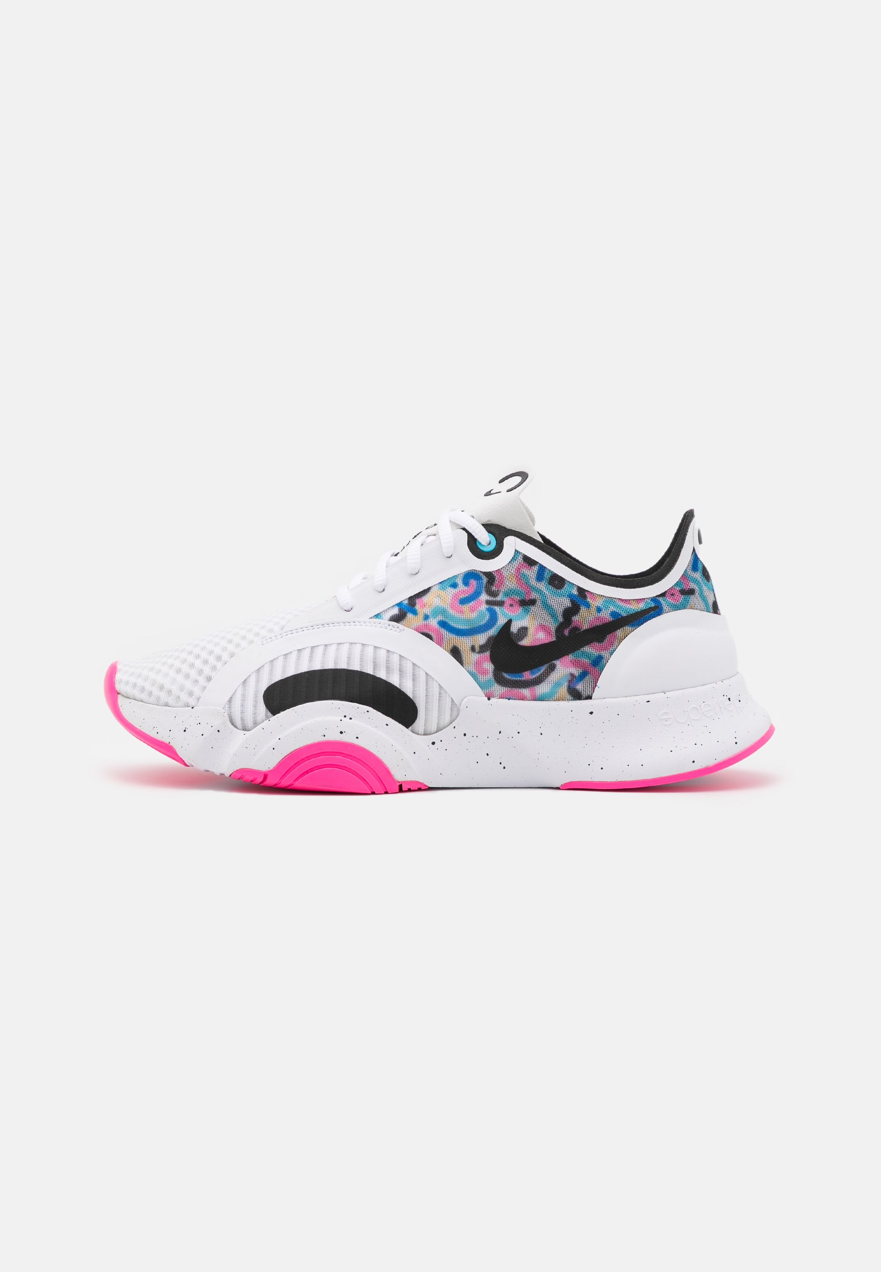 Nike Performance SUPERREP GO - Sports shoes - white/black/pink blast/baltic  blue/white - Zalando.ie
