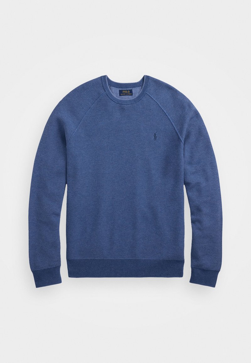 Polo Ralph Lauren TEXTURED COTTON CREWNECK SWEATER - Džemper - blue combo