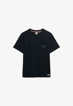 Superdry & Co, SUPERDRY VINTAGE PREP RELAXED POCKET T-SHIRT.. - T-shirts print - eclipse navy