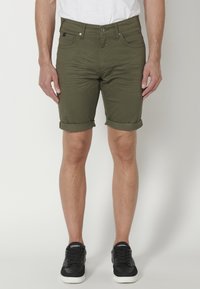 Koroshi STRETCH STRET - Džinsiniai šortai - verde   green
