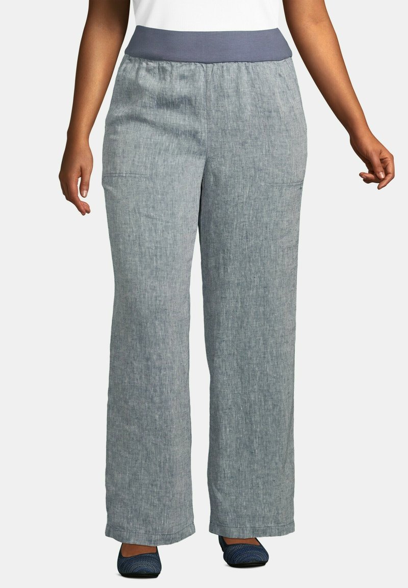 LANDS' END Pantaloni indigo linen/blu Zalando.it