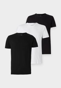 SLHROLAND O NECK TEE 3 PACK  - T-shirt basique - bright white/black