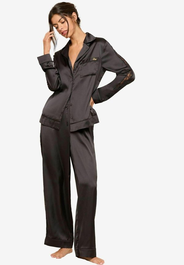 REGULAR FIT - LONG SLEEVE SET WITH LACE DETAILS - Nachtwäsche Set