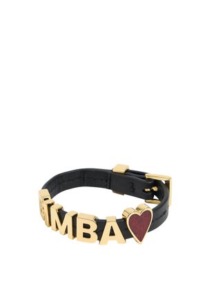 CORREA LOGO Y CORAZÓN GLITTER - Rannekoru - black