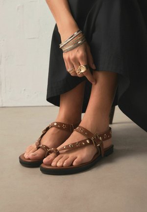 Rockett St George, T-bar sandals - tan brown