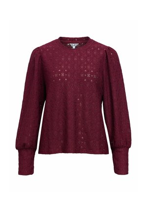 Object, OBJLAILA L/S RE TOP NOOS - Blusa - windsor wine