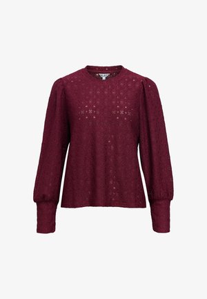 Object, OBJLAILA L/S RE TOP NOOS - Blusa - windsor wine