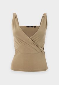 VMESTA V NECK - Toppi - silver mink