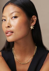 Orelia STATEMENT CRYSTAL STAR STUD EARRING - Uhani - pale gold-coloured
