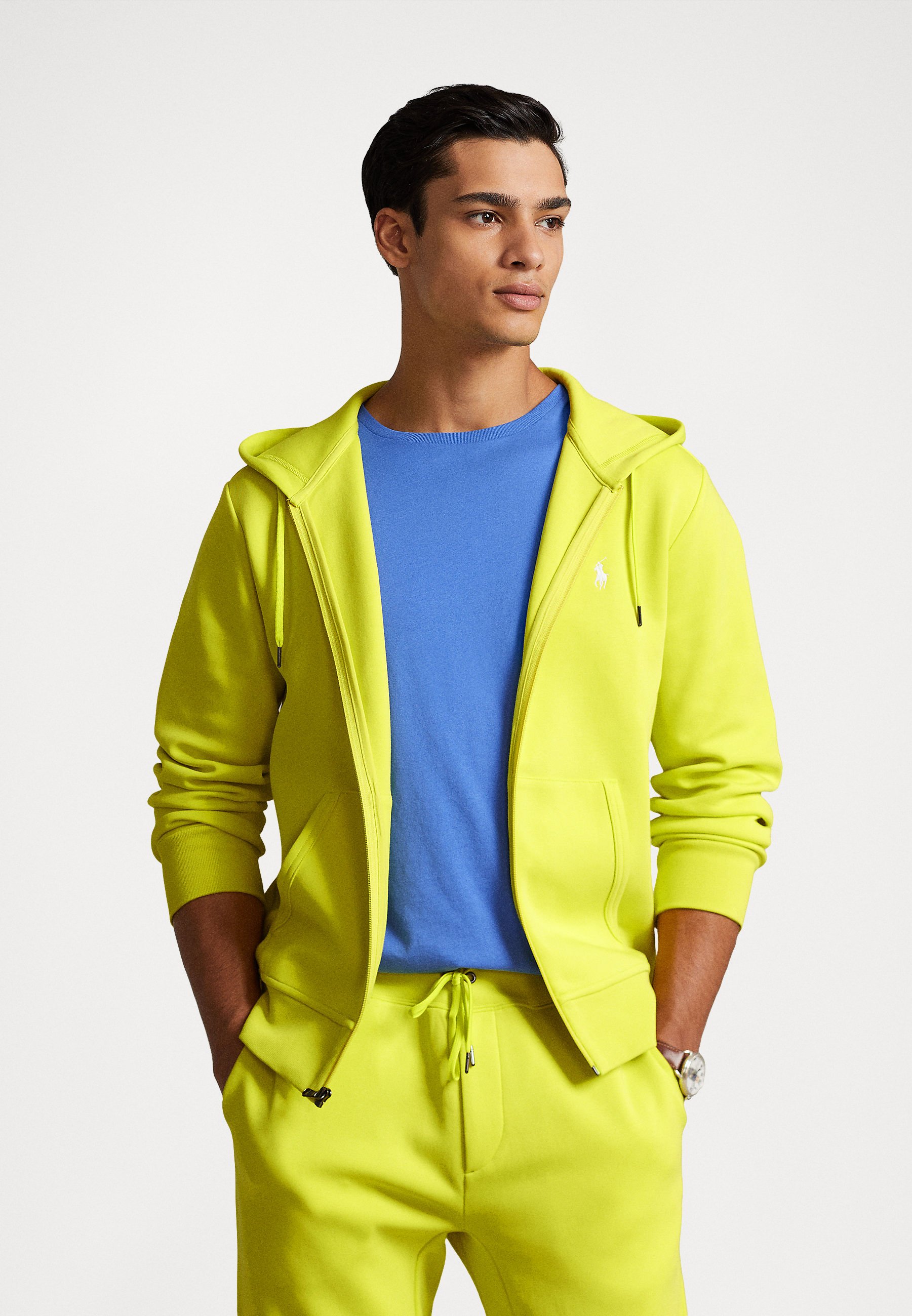 Polo Ralph Lauren LONG SLEEVE - Zip-up sweatshirt - laser yellow/yellow -  Zalando.ie