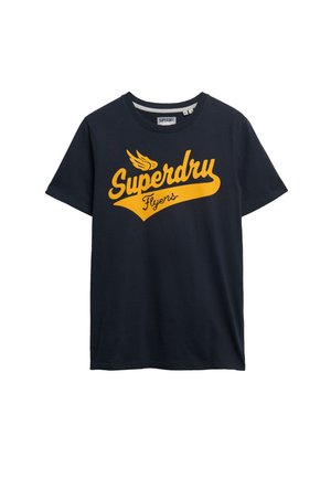 Superdry & Co, FLYERS SCRIPT - T-Shirt print - eclipse navy