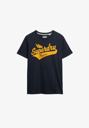Superdry & Co, FLYERS SCRIPT - T-Shirt print - eclipse navy