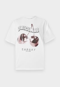 ONLCARRIE LIFE CHERRY BOX - Print T-shirt - bright white