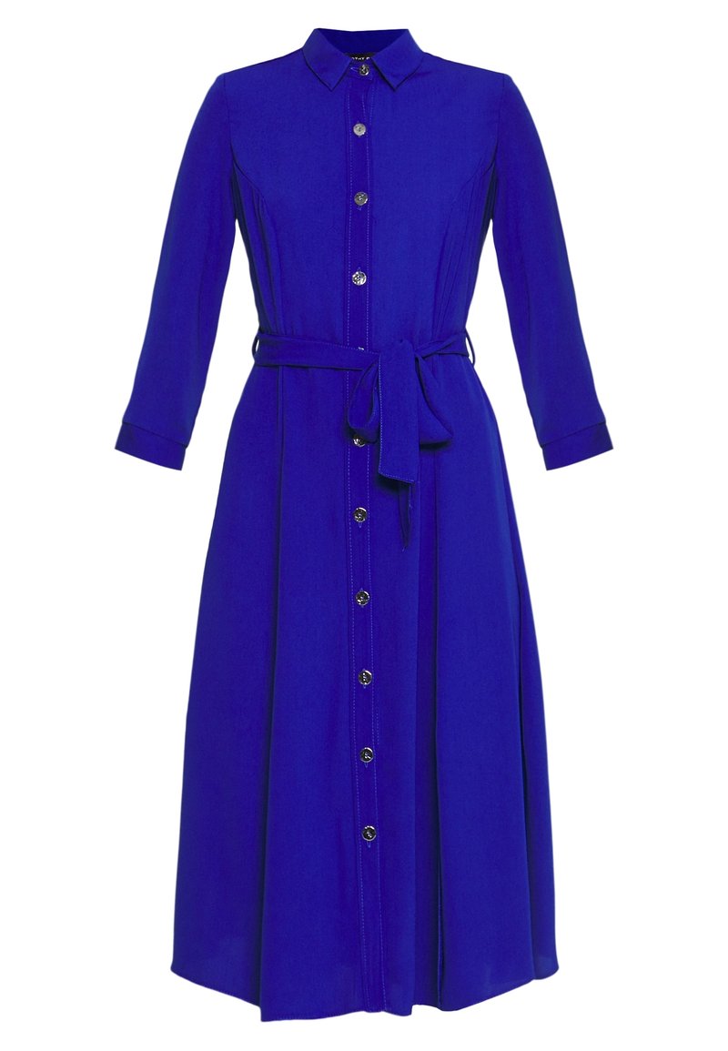 Robe Chemisier Vintage Hopkin's Bleu Foncé - Taille 38 - Coton