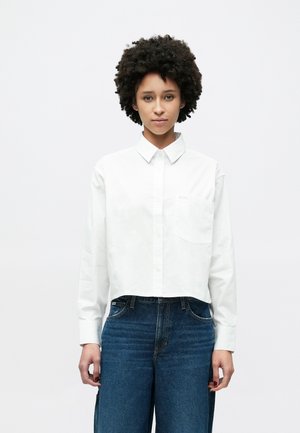 CROPPED LONG SLEEVE SHIRT - Overhemdblouse - pure white