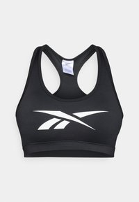 TRAIN RACERBACK BRA - Vidutiniškai krūtinę prilaikanti sportinė liemenėlė - black
