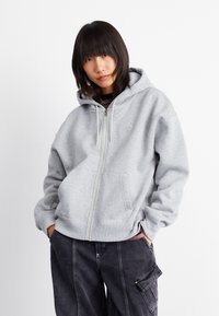 Jordan - Sweater met rits - grey heather/white Miniatuurafbeelding 1