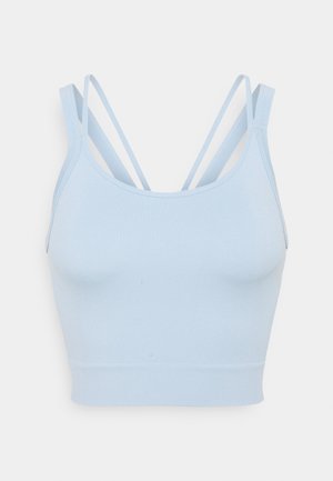 SEAMLESS DOUBLE STRAP VESTLETTE - Top - baby blue