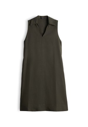 OPUS, RELAXED FIT MIDI V-NECK - Vestito casual - deep green