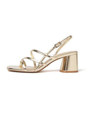 BLOCK - Riemensandalette - gold coloured