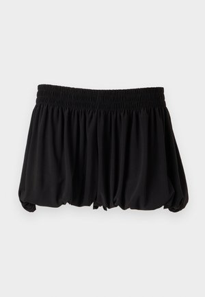 Norma Kamali BOYFRIEND PUFF SHORT - Rövidnadrágok - black