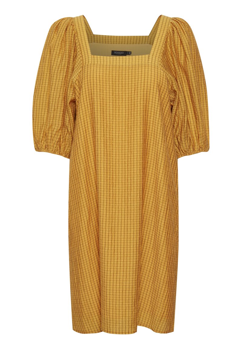 Soaked in Luxury Jurk geel gemêleerd Soaked in Luxury Jurk geel gemêleerd