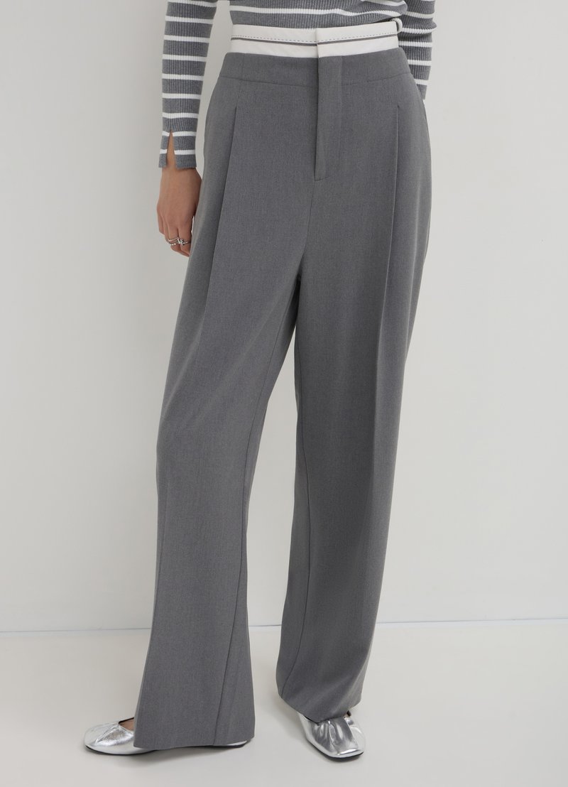 Calliope CON PINCES - Pantalon classique - grigio